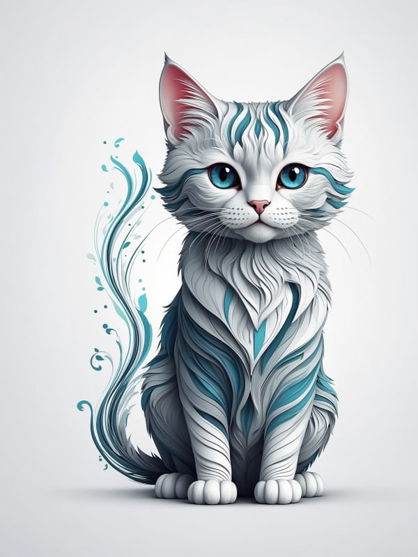A BEAUTIFUL SMALL CAT GRAPHICS BY AI