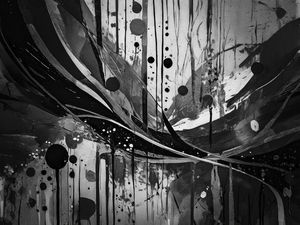 BLACK AND WHITE ABSTRACT 08 - BY AI