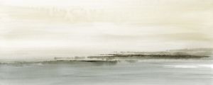 ABSTRACT LANDSCAPE IN NEUTRAL GREEN - PANORAMIC