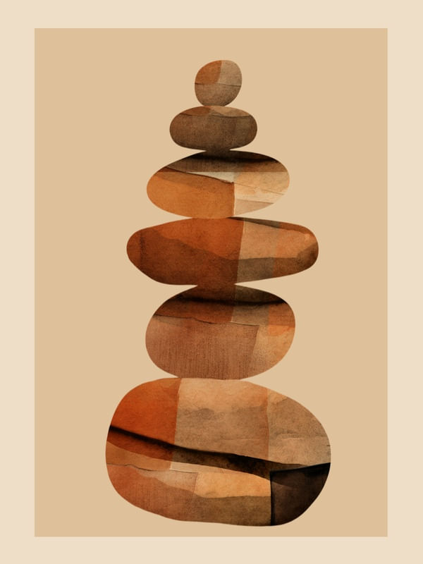 ABSTRACT MODERN STONES ART 1