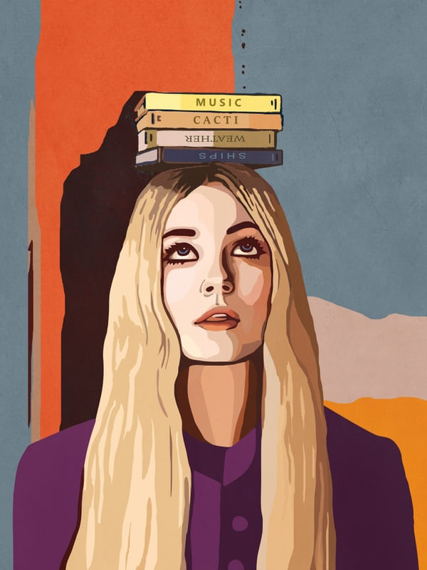 GIRL BALANCING A BOOKS ON HER HEAD