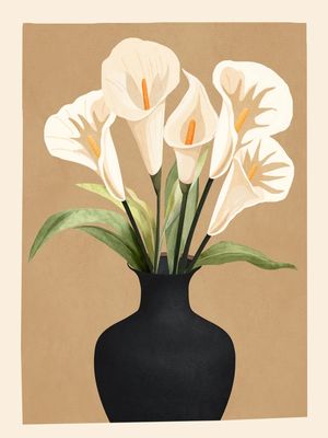 A VASE WITH CALLA LILIES 02