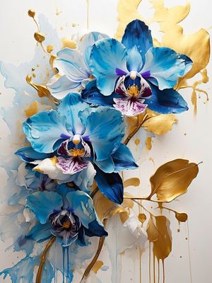 ORQUÍDEA AZUL ELEGANTE BY AI