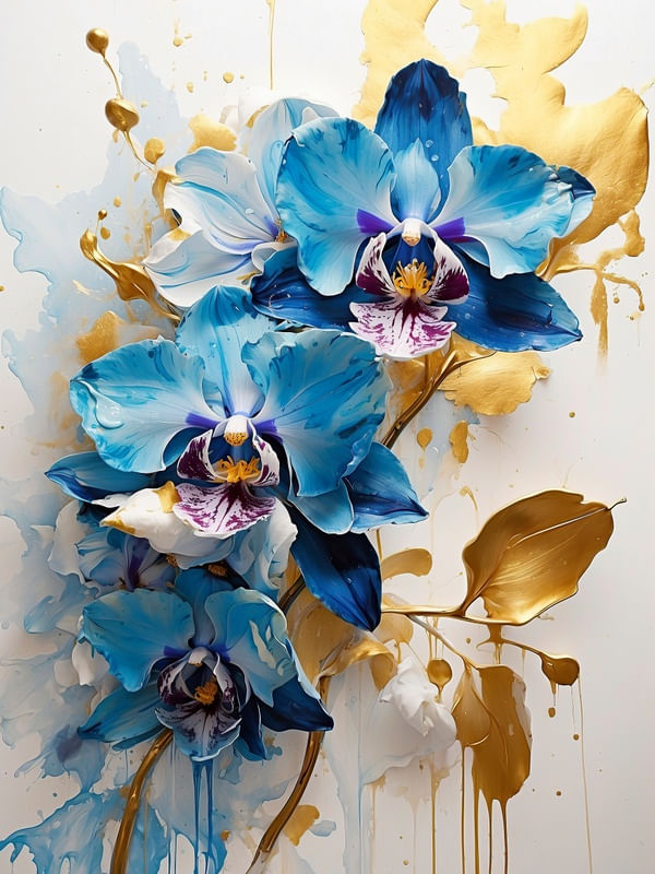ORQUÍDEA AZUL ELEGANTE BY AI