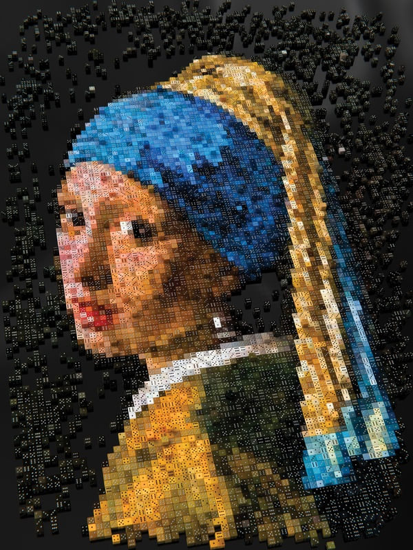 ANOTHER DICE GIRL WITH A PEARL EARRING