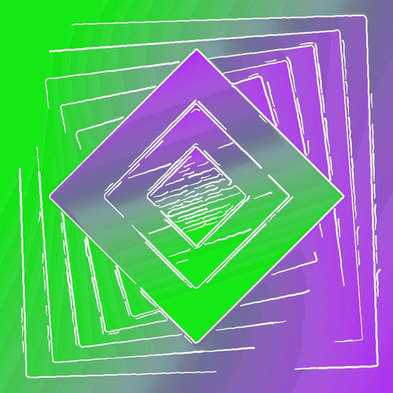 PURPLE GREEN SQUARE