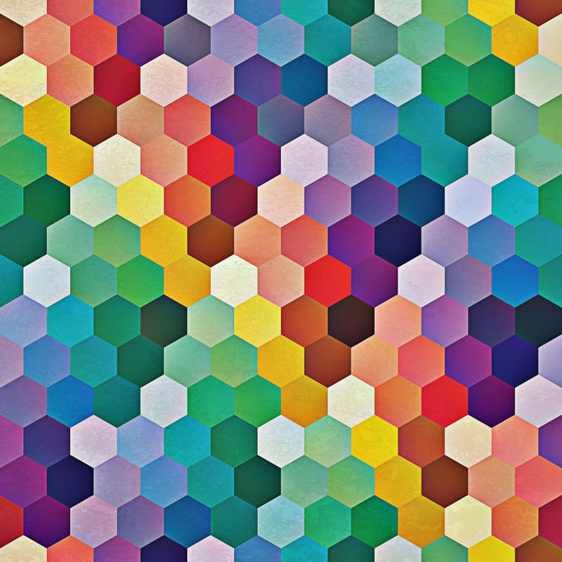COLORED HEXAGON