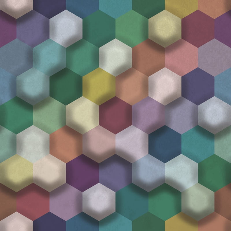 COLORED HEXAGON 3D