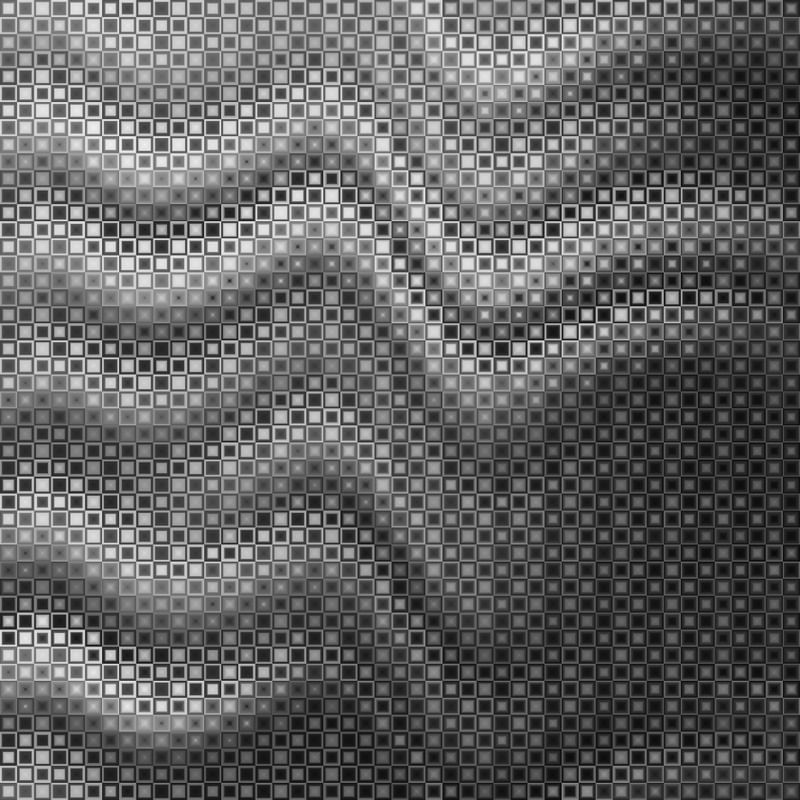 WAVES AND SQUARES GRAY