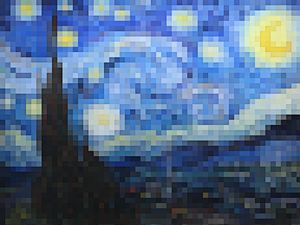 PIXEL SERIES - VAN GOGH STARRY NIGHT