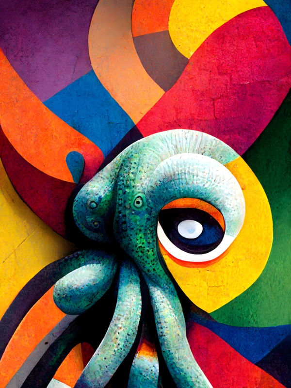COLOR ART OCTOPUS BY AI