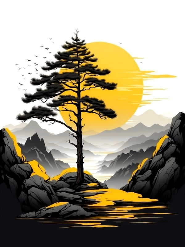 ÁRVORE AMARELO BY AI