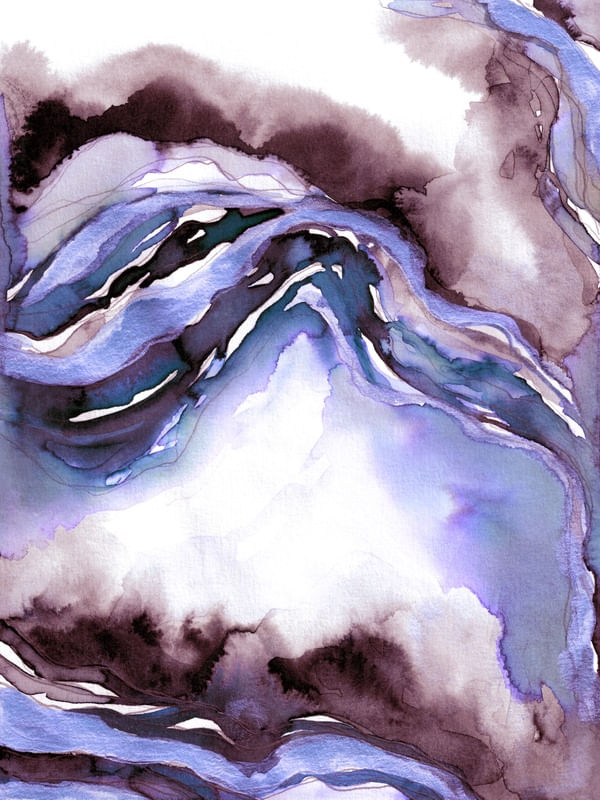 ETERNAL ARC 7 AMETISTA ROXO ELEGANTE ORGANICO NUVENS PINTURA