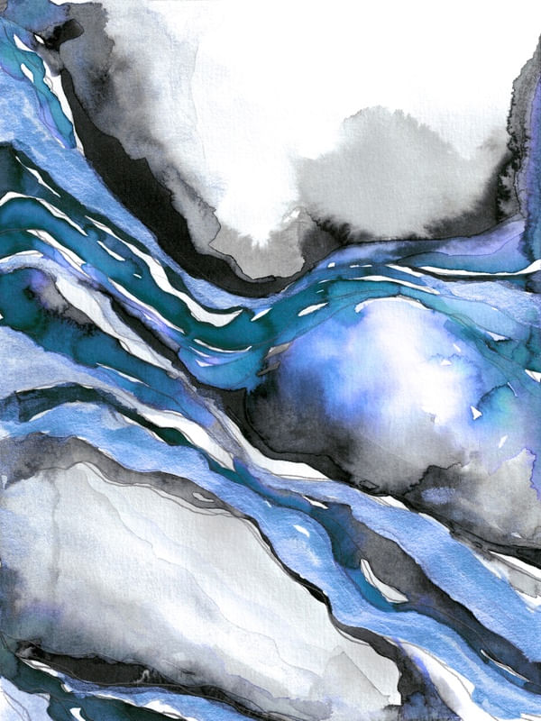 INFINITE ARC 6 PERVINCA AZUL ELEGANTE ORGANICO NUVENS PINTURA