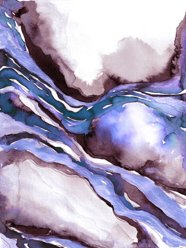 INFINITE ARC 7 AMETISTA ROXO ELEGANTE ORGANICO NUVENS PINTURA