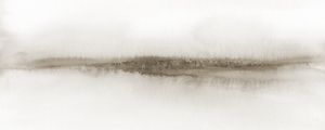ABSTRACT WATERCOLOR LANDSCAPE LIGHT BROWN - PANORAMIC