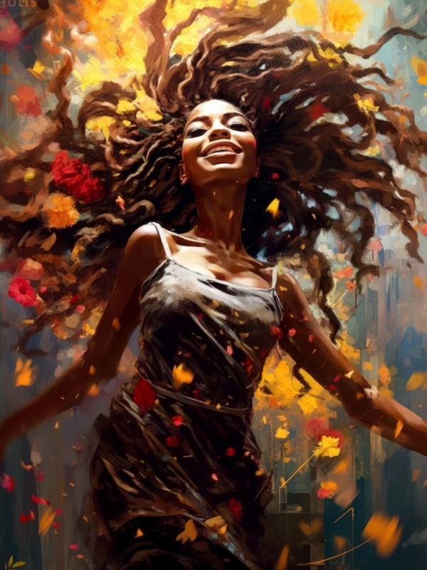 BLACK WOMAN DANCING BY AI