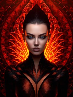 VOLCANIC WOMAN BY AI