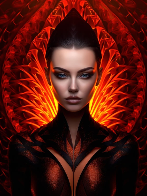VOLCANIC WOMAN BY AI
