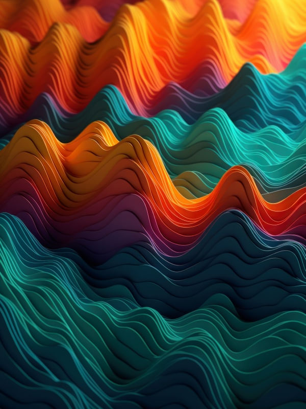 COLORFUL WAVY LINES BY AI