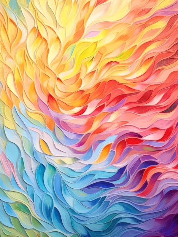 COLOR WAVES AND SOME SPLATTER BY AI