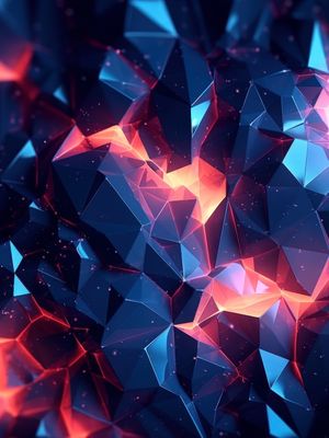 ABSTRACT GEOMETRIC POLYGONAL MESH BY AI