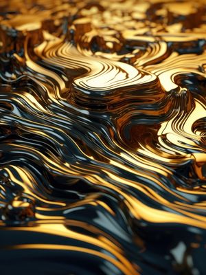 MOLTEN GOLD AND MAJESTIC ABSTRACT - 5 - BY AI