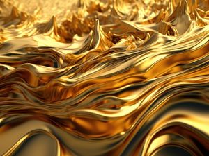 GOLDEN METALLIC STORM BY AI