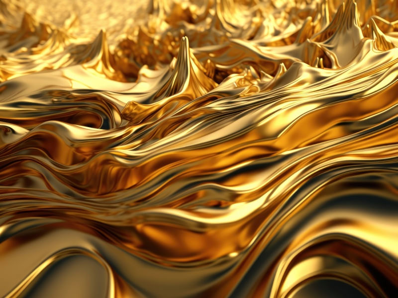 GOLDEN METALLIC STORM BY AI