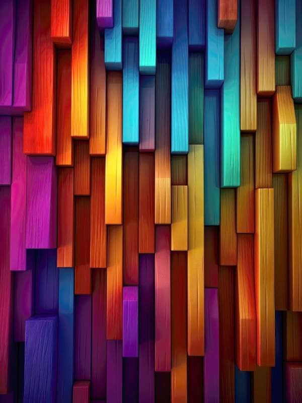 BRIGHT COLORED WOOD - 2 - BY AI