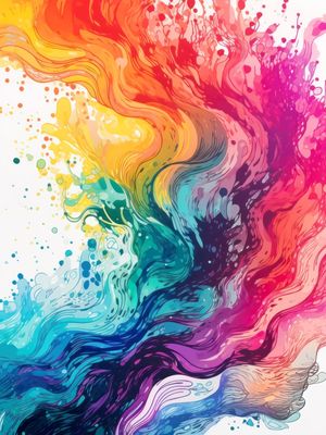 COLORFUL SPLATTER INKS BY AI