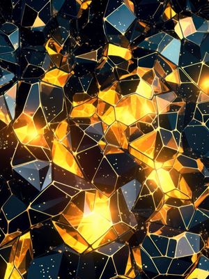 ABSTRACT GEOMETRIC POLYGONAL MESH - 2 - BY AI