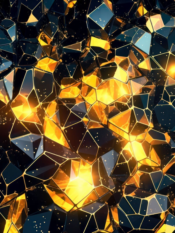 ABSTRACT GEOMETRIC POLYGONAL MESH - 2 - BY AI