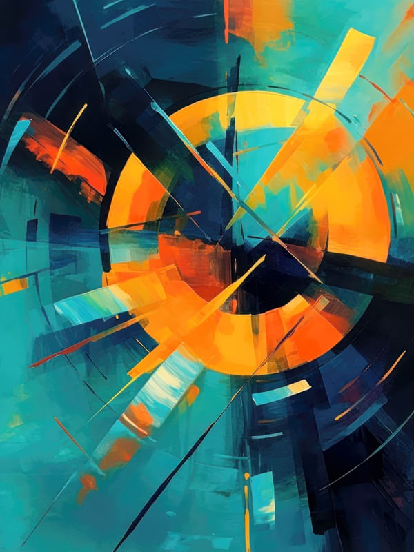 ABSTRACT HALO IN THE MIDDLE OF DEEP BLUE - 2 - BY AI