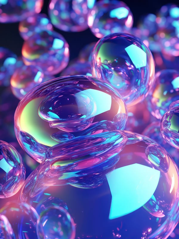 ABSTRACT HOLOGRAPHIC GLOSS IRIDESCENCE - 1 - BY AI