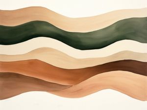 ABSTRACT WATERCOLOR MINIMALIST LANDSCAPE - 2 - BY AI