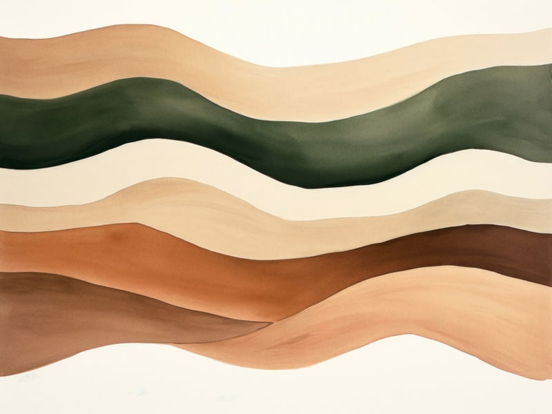 ABSTRACT WATERCOLOR MINIMALIST LANDSCAPE - 2 - BY AI