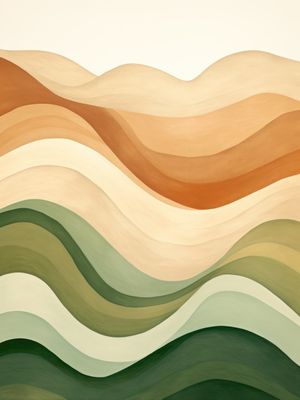ABSTRACT WATERCOLOR MINIMALIST LANDSCAPE - 4 - BY AI