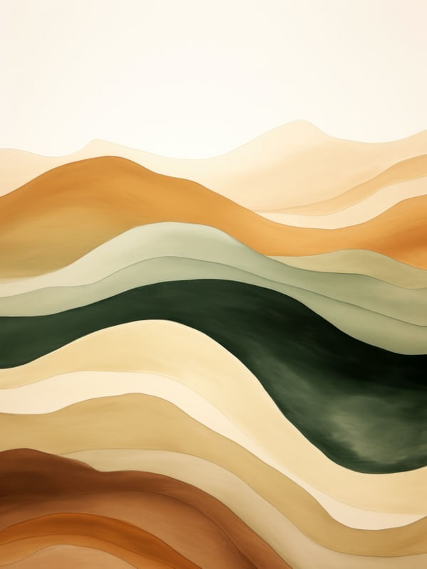 ABSTRACT WATERCOLOR MINIMALIST LANDSCAPE - 5 - BY AI