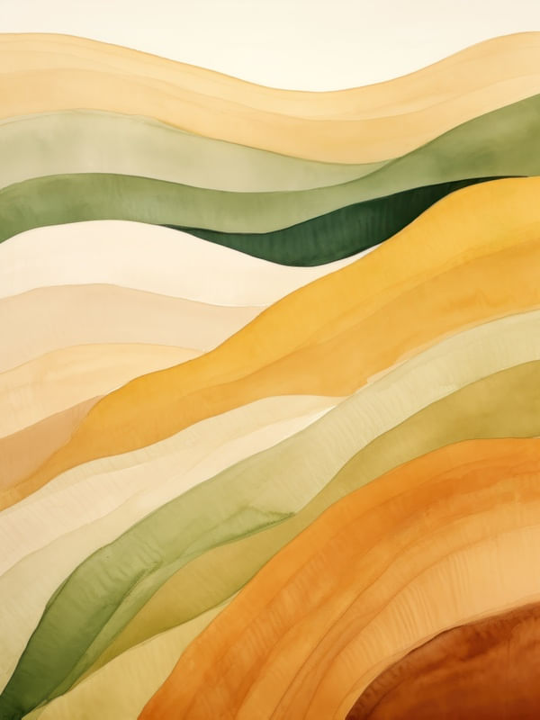 ABSTRACT WATERCOLOR MINIMALIST LANDSCAPE - 6 - BY AI
