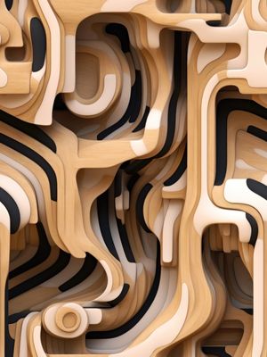 WOODEN LABYRINTH - 5 - BY AI