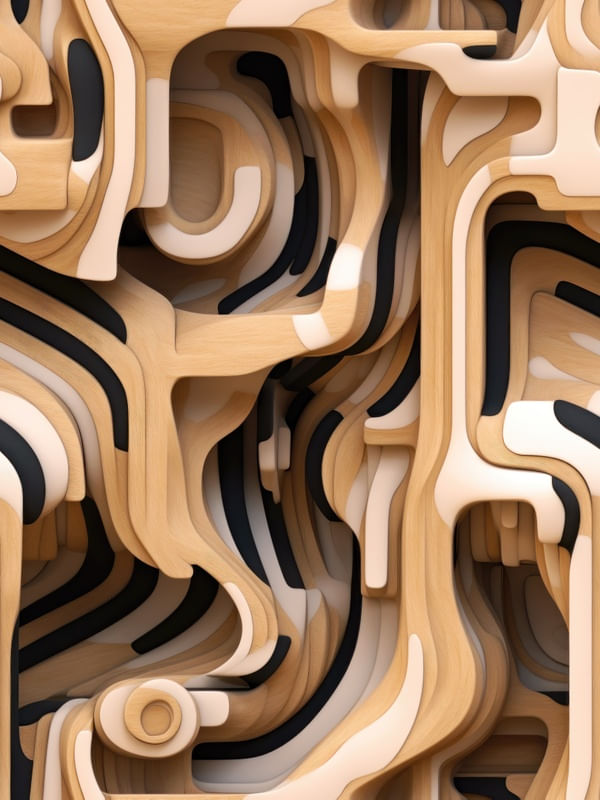 WOODEN LABYRINTH - 5 - BY AI