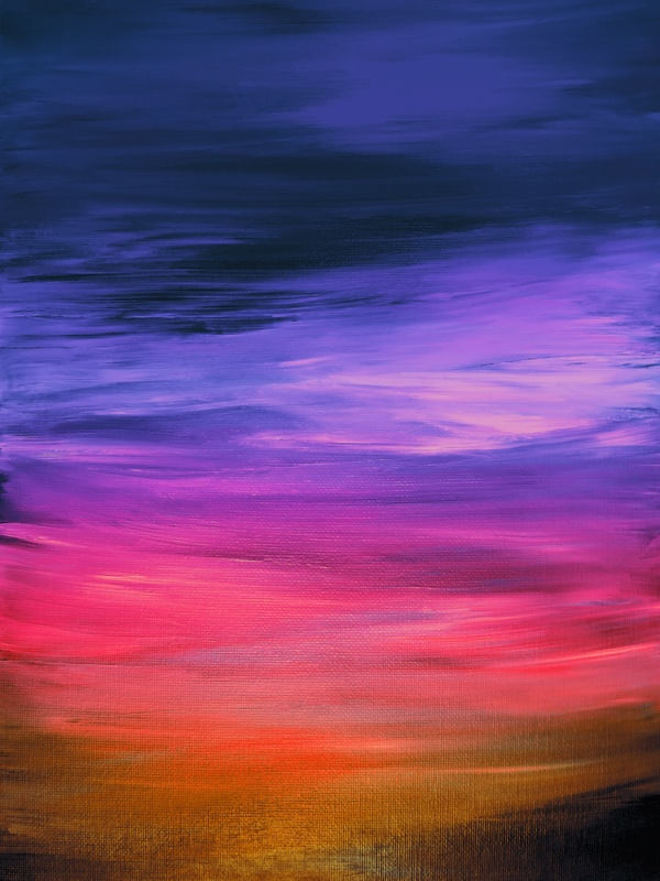 THE MERGER 5 VIBRANTE COLORIDO OMBRE ABSTRATO PINTURA