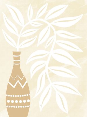 PLANTA EM VASO BEGE