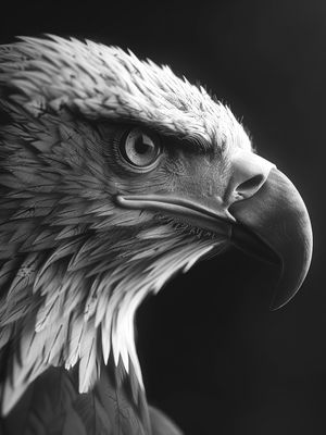 EAGLE MONOCHROME WHISPER BY AI