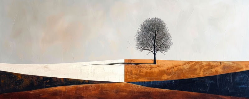 SIMPLE GEOMETRIC LANDSCAPE BY AI