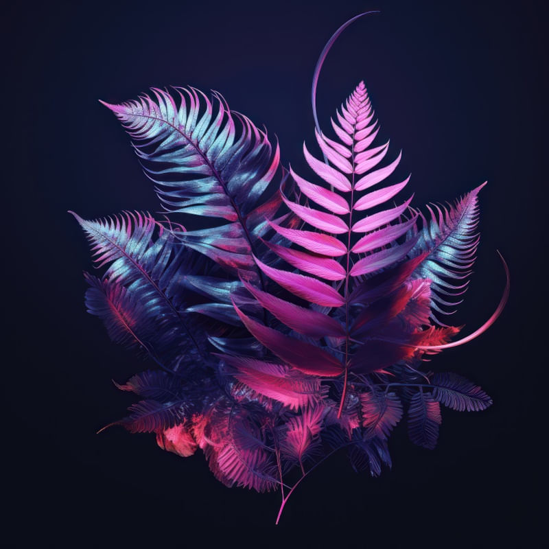 LIVELY NEON PLANT BY AI