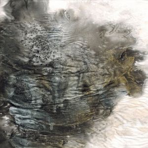 GILT AND SHADOW 3 QUADRADO ABSTRATO NEUTRO DOURADA NUVENS ORGANICO PINTURA