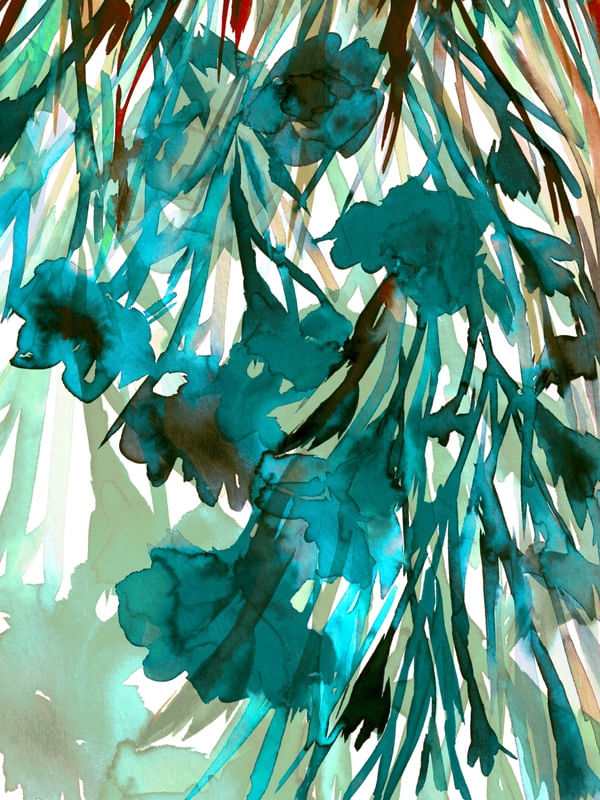 PETALS IN MOTION 1 FLORAIS BOTANICO FLORES ABSTRATO PINTURA