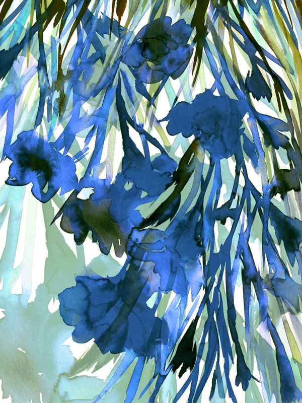 PETALS IN MOTION 2 FLORAIS BOTANICO FLORES ABSTRATO PINTURA